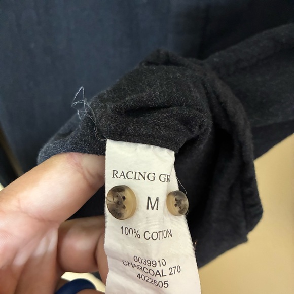 Racing Green British Style Button Up Shirt Men’s M Charcoal Long Sleeve - Picture 7 of 8